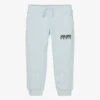 KENZO KIDS Boys Pale Blue Cotton Logo Joggers