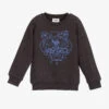 KENZO KIDS Grey Cotton Tiger Sweatshirt