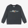 Lacoste Boys Blue Cotton Logo Sweatshirt