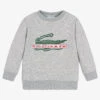 Lacoste Boys Grey Cotton Logo Sweatshirt