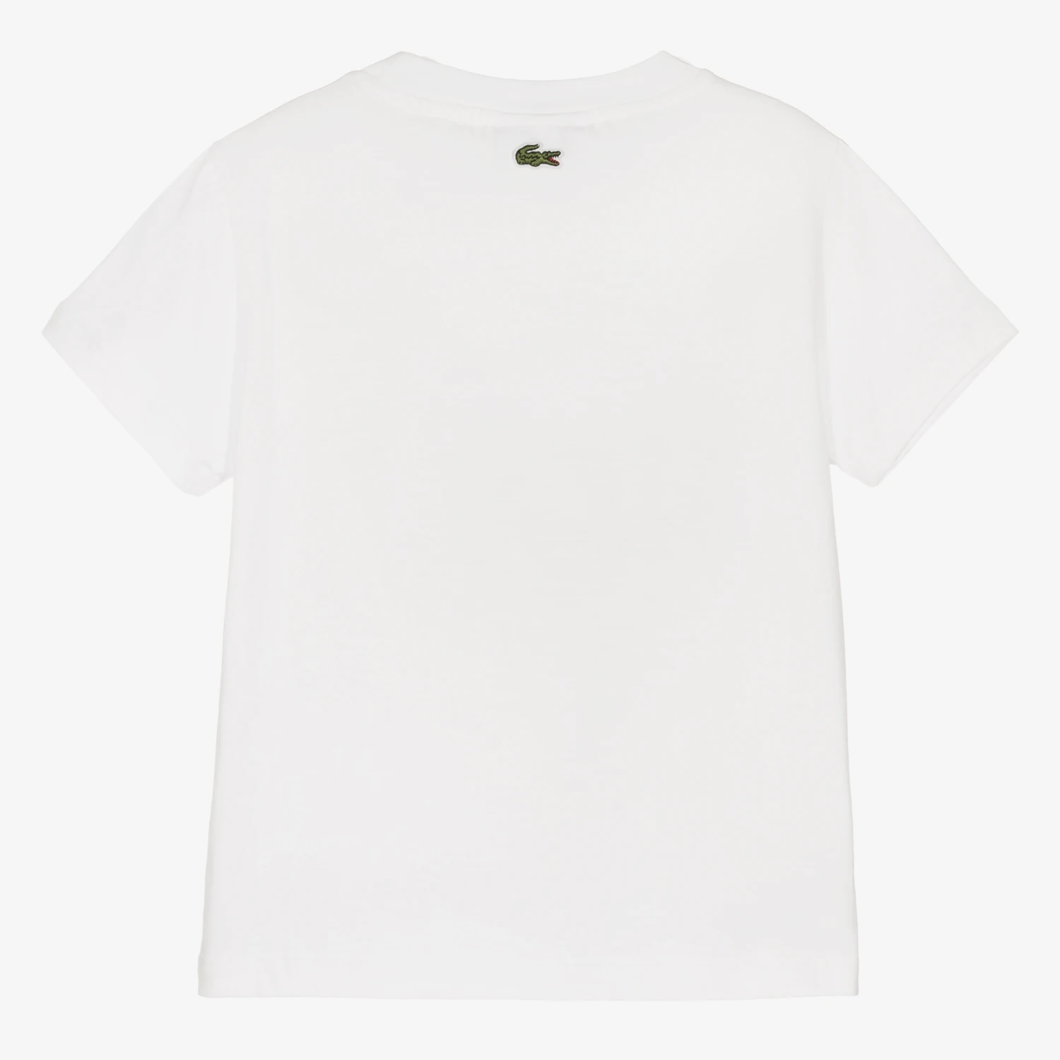 Lacoste Boys White Cotton Logo T-Shirt - Image 2