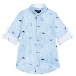 Lapin House Blue & White Stripe Shirt