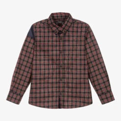 Lapin House Boys Navy Blue Tartan Shirt