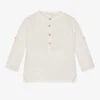 Laranjinha Boys Ivory Linen & Cotton Popover Shirt