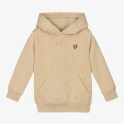 Lyle & Scott Boys Beige Cotton Hoodie