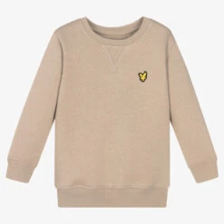 Lyle & Scott Boys Beige Cotton Logo Sweatshirt