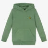 Lyle & Scott Boys Green Cotton Logo Hoodie