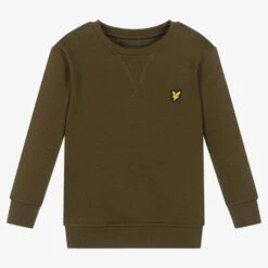 Lyle & Scott Boys Green Cotton Logo Sweatshirt