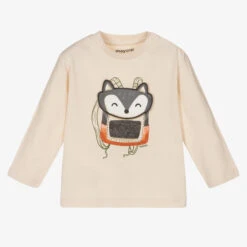 Mayoral Boys Beige Cotton Fox Top