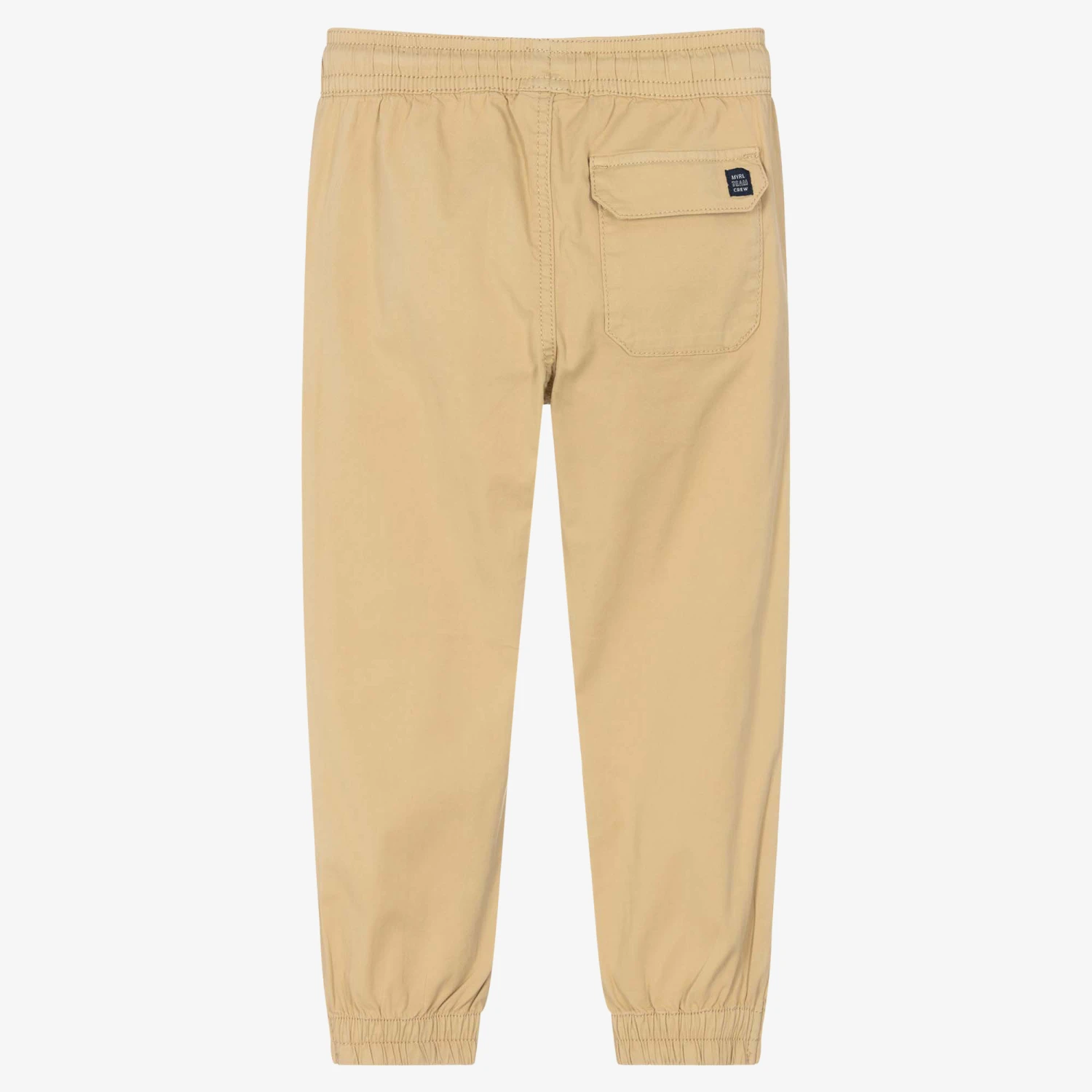 Mayoral Boys Beige Cotton Joggers - Image 2