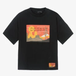 Mayoral Nukutavake Boys Black Cotton Desert T-Shirt