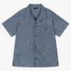 Mayoral Boys Blue Cotton Shirt