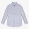 Mayoral Boys Blue Floral Cotton Shirt
