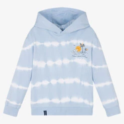 Mayoral Boys Blue Tie Dye Cotton Hoodie