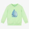 Mayoral Boys Green Boat Cotton Sweatshirt