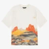 Mayoral Nukutavake Boys Ivory & Orange Desert Cotton T-Shirt