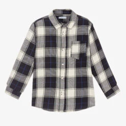 Mayoral Boys Navy Blue Checked Shirt