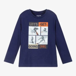 Mayoral Boys Royal Blue Cotton Top
