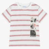 Mayoral Boys White & Red Stripe Cotton T-Shirt