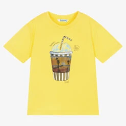 Mayoral Boys Yellow Cotton T-Shirt