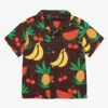 Mini Rodini Brown Organic Cotton Fruit Print Shirt