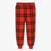 Mini Rodini Red Organic Cotton Tartan Joggers