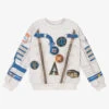 Molo Grey Cotton Astronaut Sweatshirt