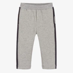 Monnalisa Boys Grey Cotton Logo Joggers
