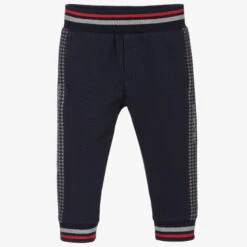 Monnalisa Boys Navy Blue Cotton Joggers