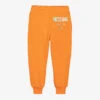 Moschino Kid-Teen Boys Orange Cotton Logo Joggers