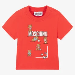 Moschino Baby Boys Red Teddy Bear Cotton T-Shirt