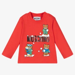 Moschino Baby Boys Red Teddy Bear Top