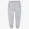 Moschino Kid-Teen Grey Cotton Jersey Logo Joggers