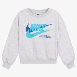 Nike Boys Grey Logo Sweatshirt