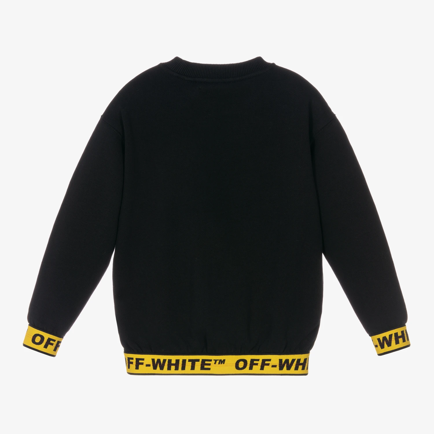 Off-White Black & Yellow Industrial Logo Sweatshirt - Image 2