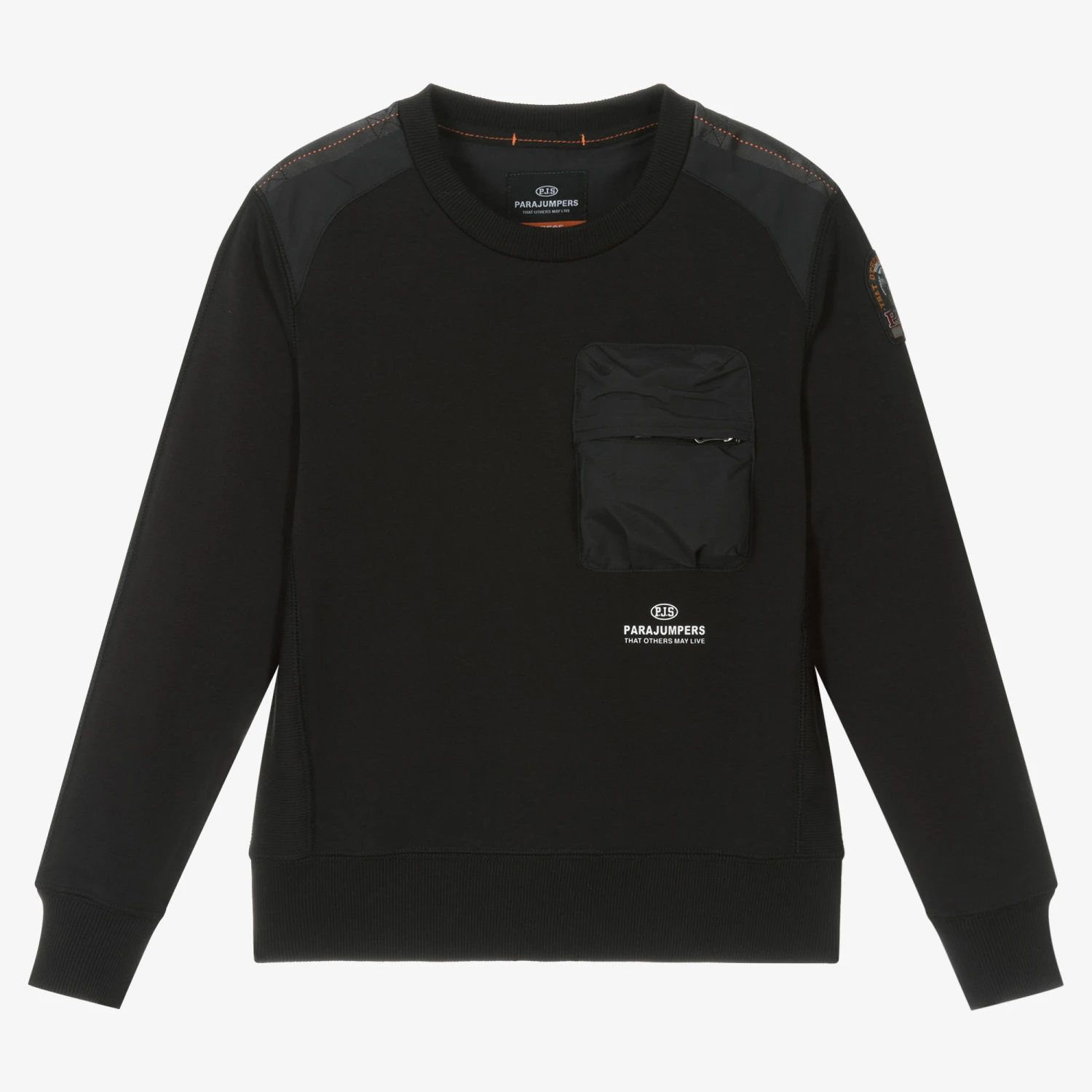 Parajumpers Boys Black Cotton Sweatshirt