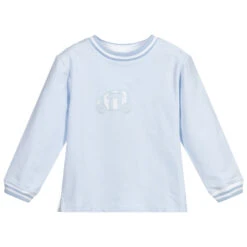 Patachou Pale Blue Cotton Sweatshirt