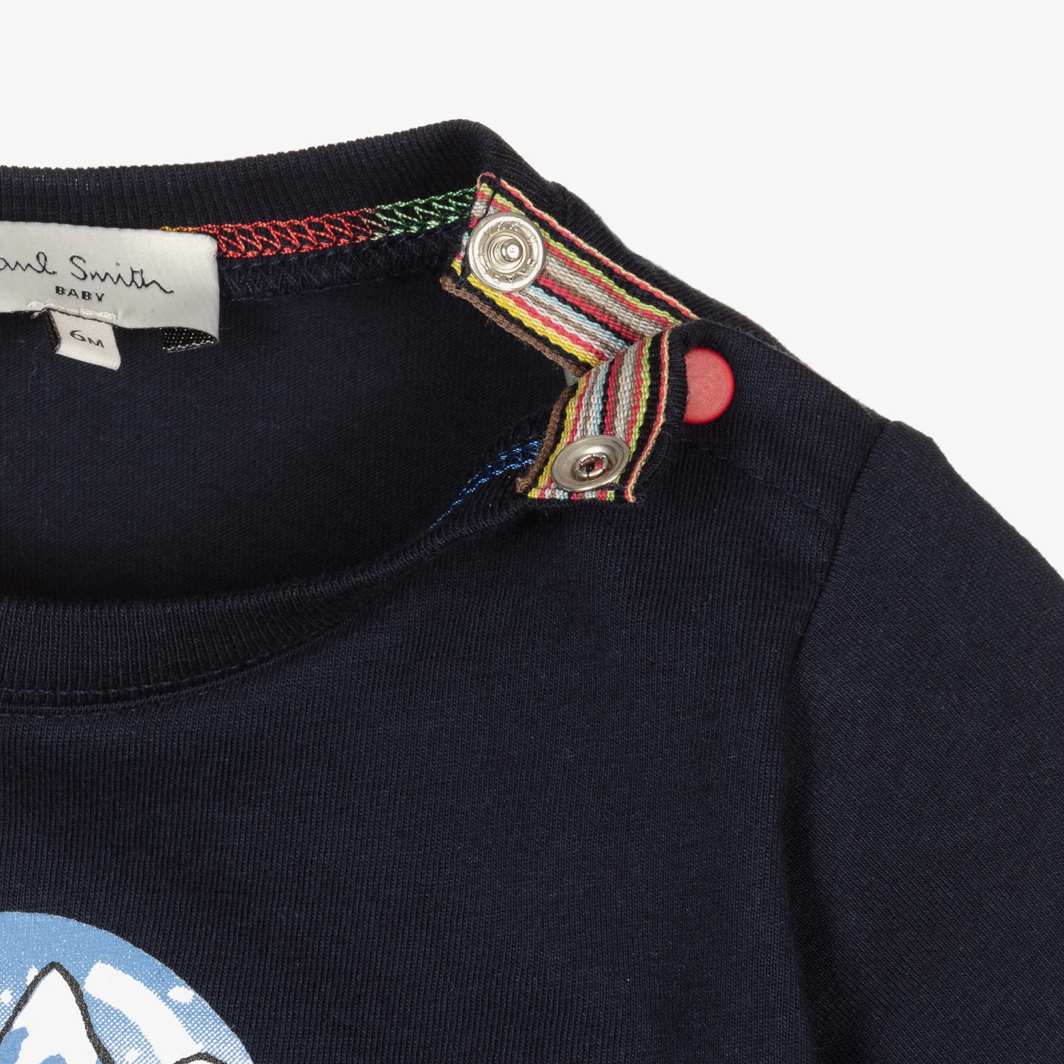 Paul Smith Junior Boys Blue Mini Cotton Top - Image 3