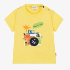 Paul Smith Junior Boys Yellow Camera T-Shirt