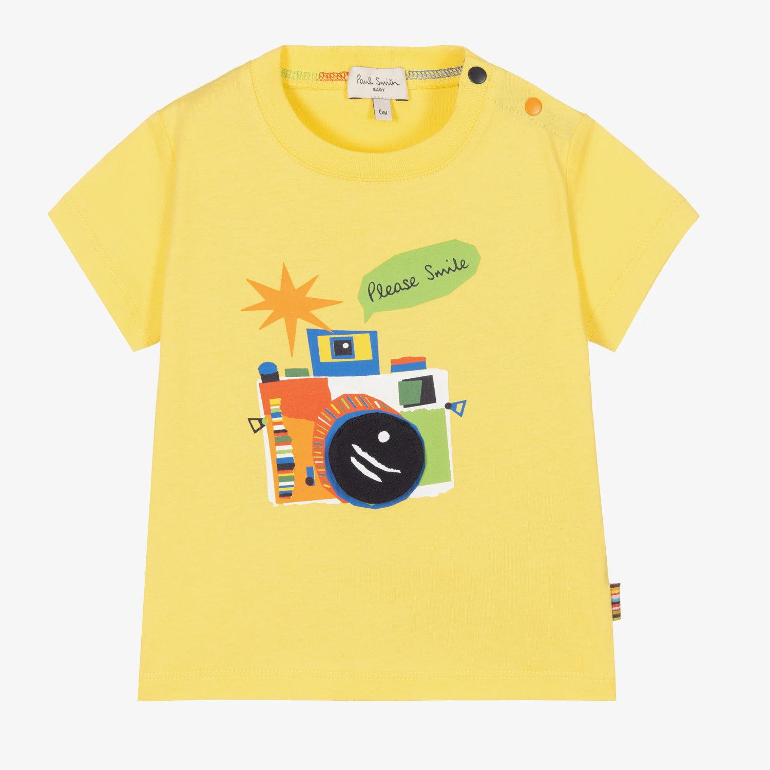 Paul Smith Junior Boys Yellow Camera T-Shirt