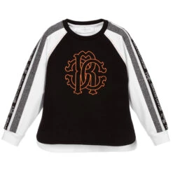 Roberto Cavalli Black & White Logo Sweatshirt