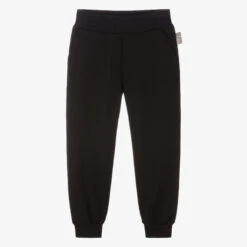 Roberto Cavalli Boys Black Cotton Joggers