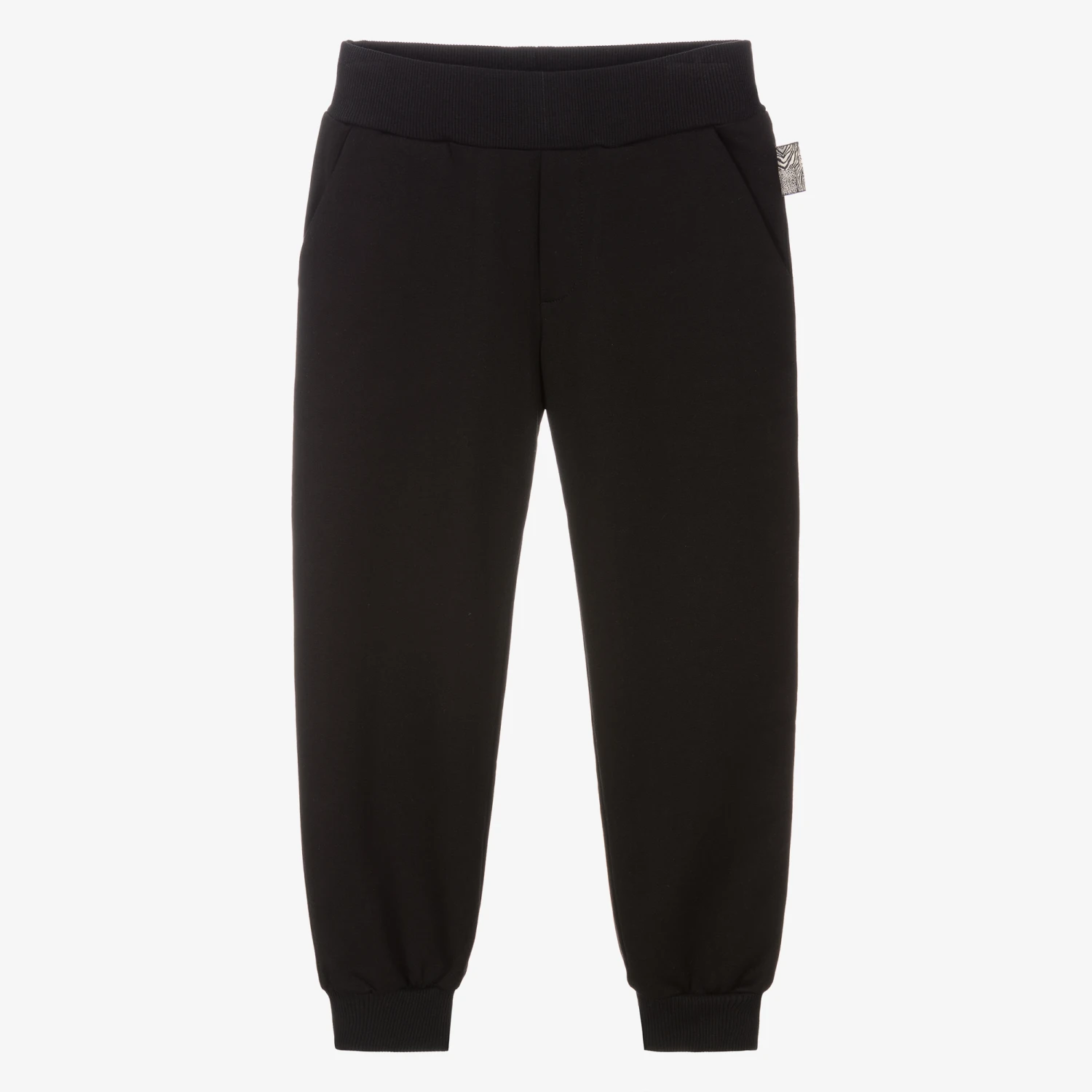 Roberto Cavalli Boys Black Cotton Joggers