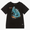 Rock Your Baby Boys Black Cotton Godzilla T-Shirt
