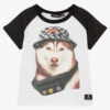 Rock Your Baby Boys White Rock 'N' Roll Dog T-Shirt