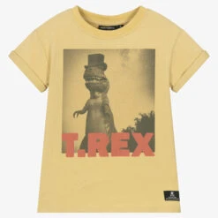 Rock Your Baby Boys Yellow T-Rex T-Shirt