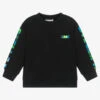 Stella McCartney Kids Boys Black Cotton Logo Sweatshirt