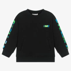 Stella McCartney Kids Boys Black Cotton Logo Sweatshirt