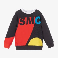 Stella McCartney Kids Boys Black Cotton Sweatshirt
