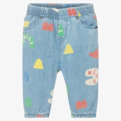 Stella McCartney Kids Boys Blue Chambray Joggers